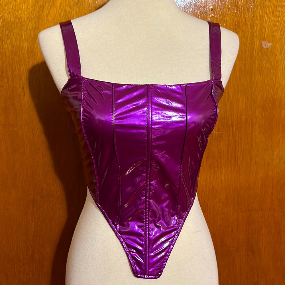 Fashion Nova Latex Pant Set - Picture 3 of 5